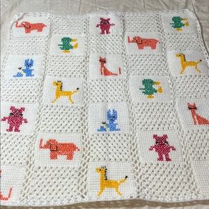Blanket Crocheted Handmade Blanket Baby Blanket 33”W x 36”L
